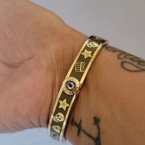 Henri Bendel pretty punk enamel bangle